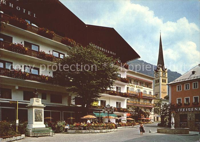 Bad Hofgastein Kaiser Franz Platz Denkmal Salzburger Hof Hotel Kirchturm