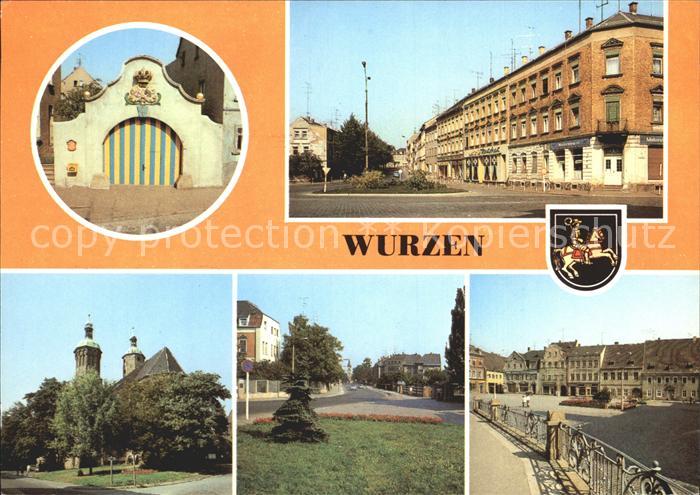 Wurzen Sachsen Posttor 18. Jhdt. Denkmal Friedrich Engels Platz Dom Torgauer Str