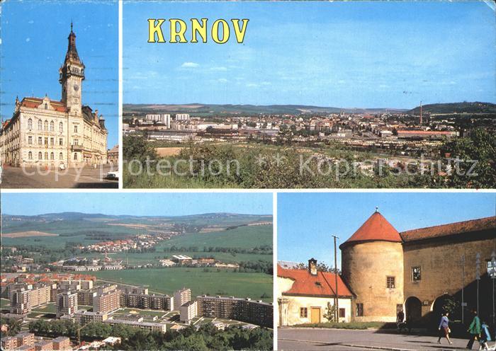 Krnov Radnice Celkovy pohled Sidliste Opavska ulice Zamek