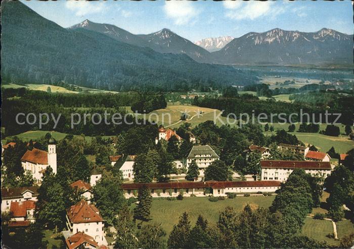 Bad Heilbrunn Kuranlagen der Kurverwaltung der Jodquellen AG Alpenpanorama