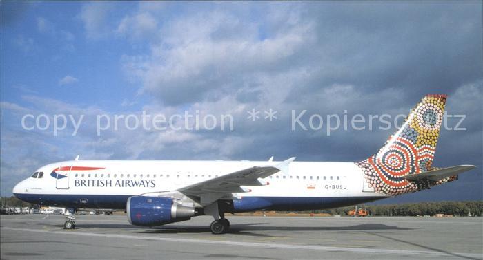 Flugzeuge Zivil British Airways Water Dreming Airbus A-320-211 G-BUSJ c/n 0109