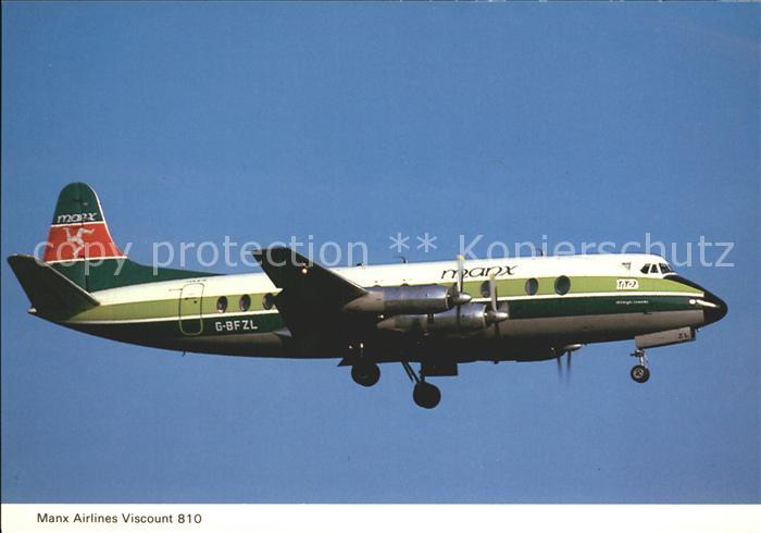 Flugzeuge Zivil Manx Airlines Viscount 810 G-BFZL