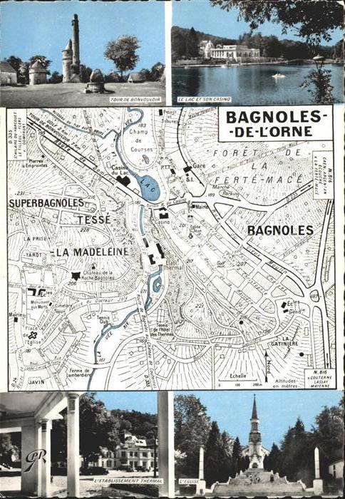 Bagnoles-de-l Orne Casino See Turm Tour de Bonvouloir Lageplan