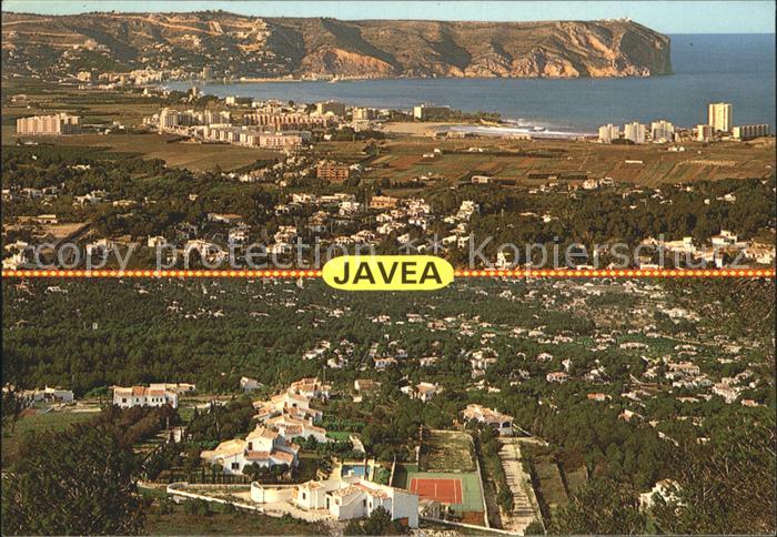 Javea Fliegeraufnahme mit Kuestenpartie