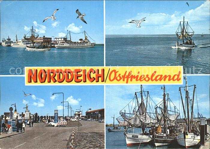 Norddeich Ostfriesland Schiffe im Hafen