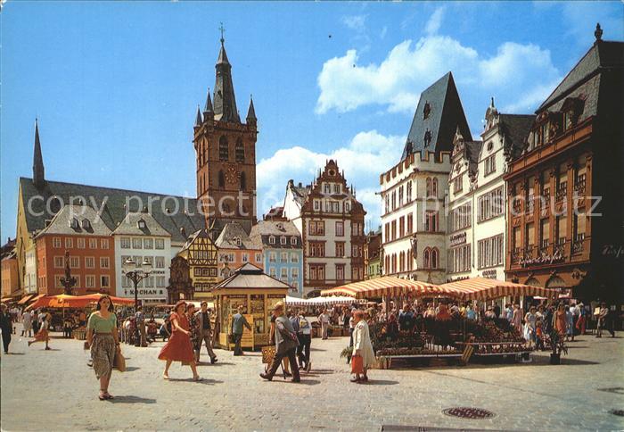 TRIER  CITY Hauptmarkt und St. Gangolf-Kirche
