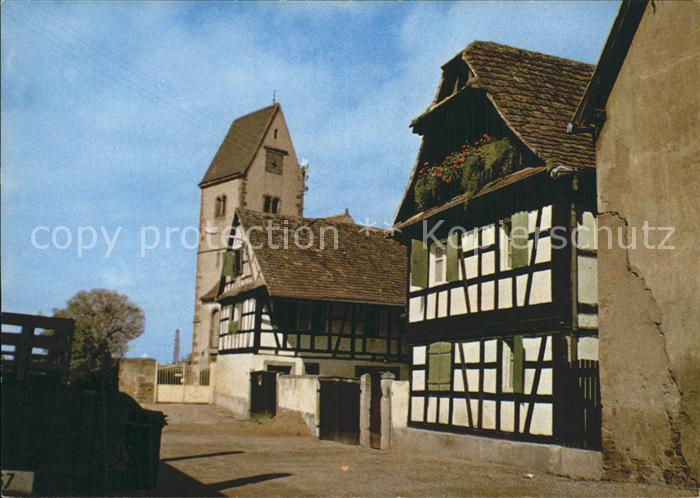 Wolfisheim Kirche und Fachwerk