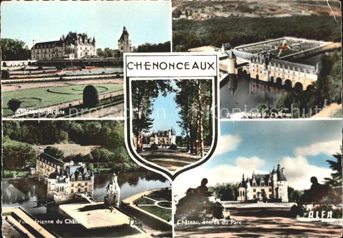 Chenonceaux Indre et Loire Chateau Fliegeraufnahme
