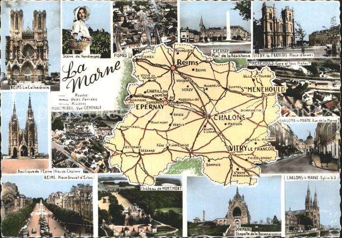 Marne La mit Landkarte