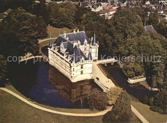 Azay-le-Rideau Fliegeraufnahme Chateau