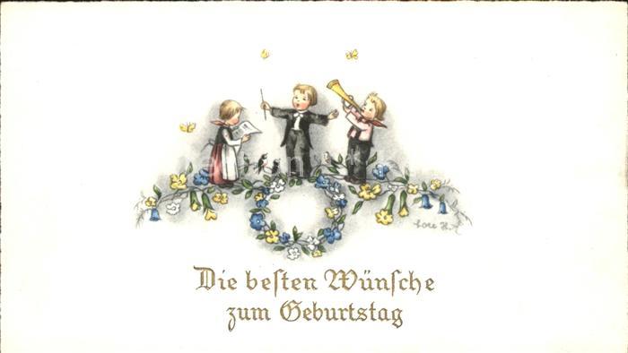 Geburtstag Kinder Dirigent Trompete Blumen