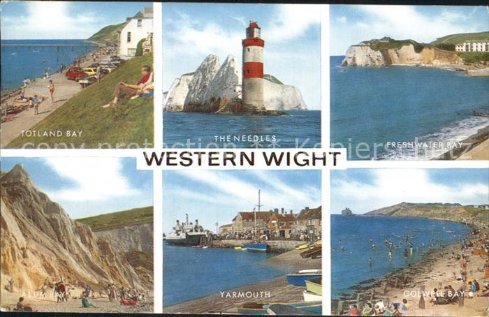 Leuchtturm Lighthouse Needles Western Wight Yarmouth Totland Bay Freshwater Bay