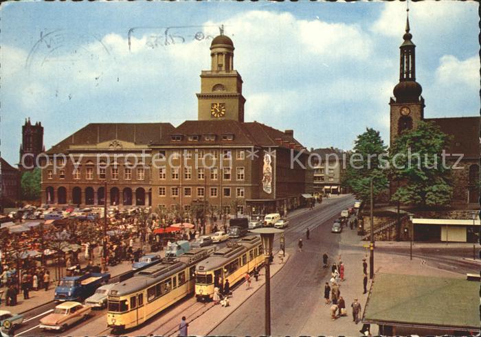 Strassenbahn Witten an der Ruhr Rathaus Marktplatz