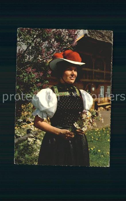 Trachten Schwarzwald Gutach Bollenhut - P O S T K A R T E -