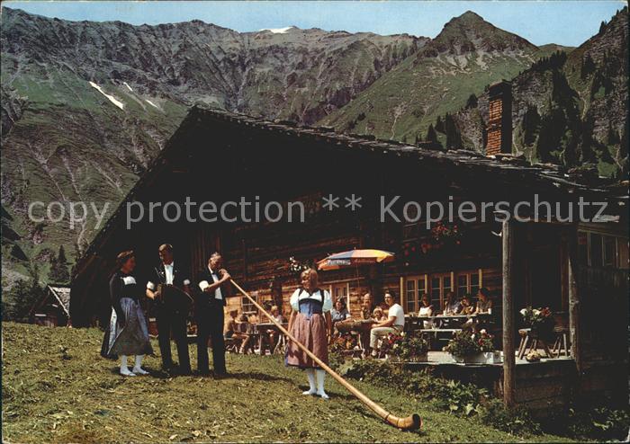 Alphorn Alphornblaeser Restaurant AEBI Stiegelschwand Adelboden