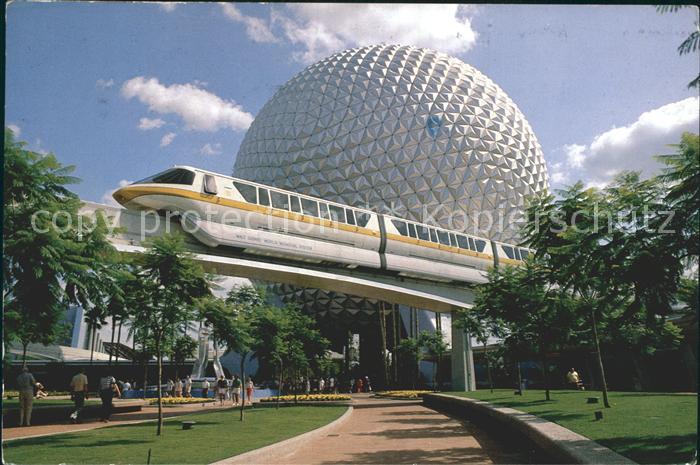 Eisenbahn Future World Sleek Monorail Geosphere Epcot Orlando Florida