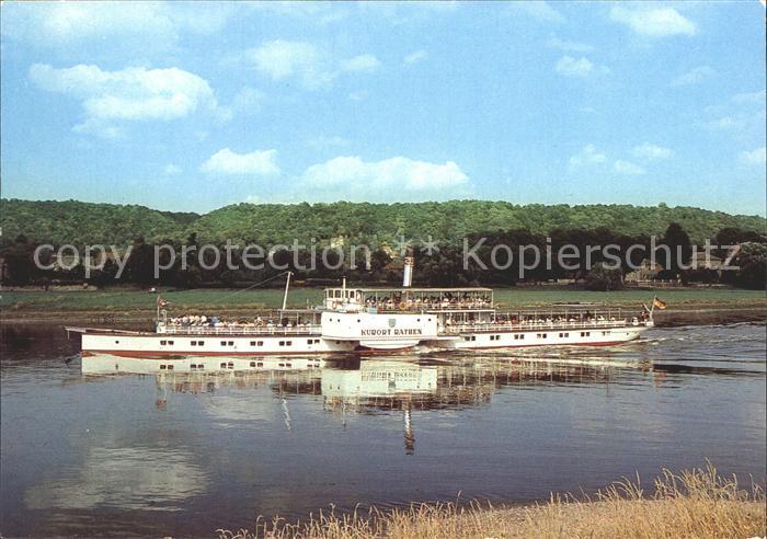 Dampfer Seitenrad Kurort Rathen Weisse Flotte Dresden