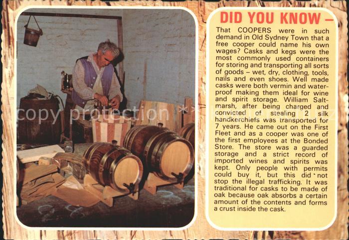 Handwerk Küfer Cooper Sydney