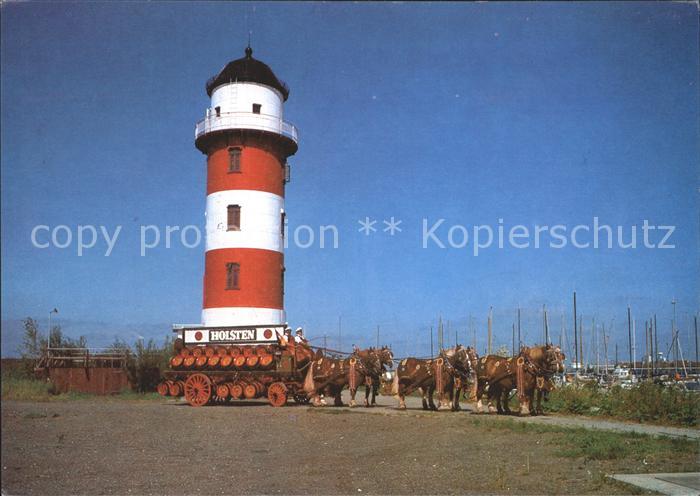 Leuchtturm Lighthouse Bremerhaven Brauerei-Pferdegespann Holstein-Edel