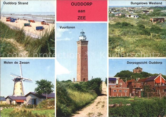 Leuchtturm Lighthouse Vuurtoren Ouddorp aan Zee Molen Strand Bungalows Westend