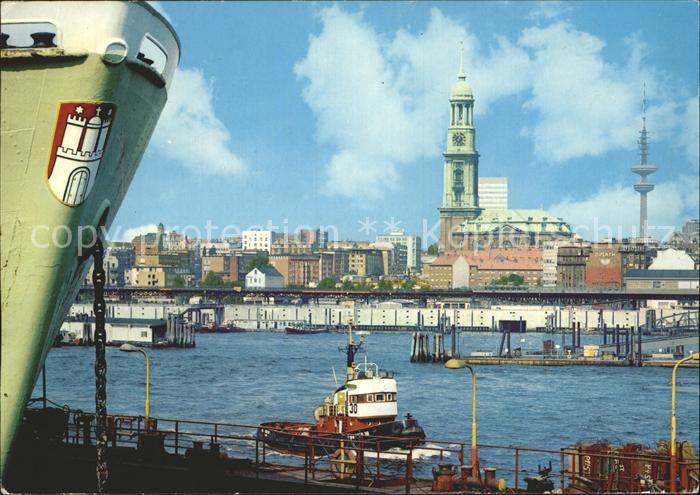 Hafenanlagen Hamburg Michaeliskirche Fernsehturm