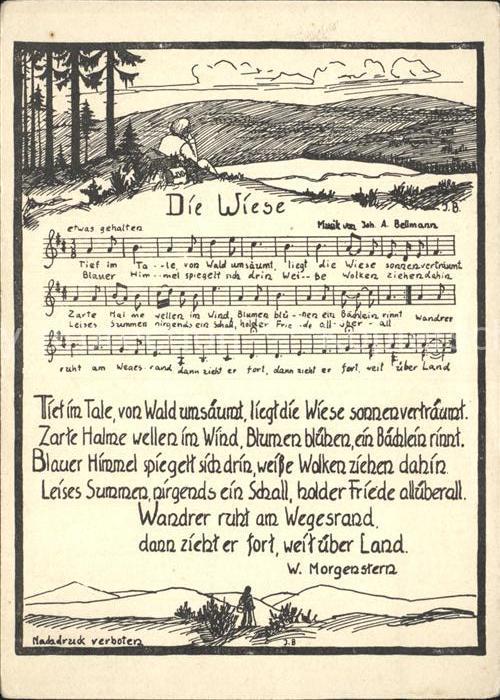 Liederkarte Die Wiese W. Morgenstern