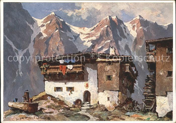 Kuenstlerkarte F. Blaedel Arlberger Berghof