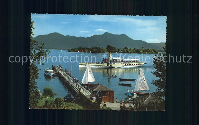 Dampfer Seitenrad Chiemsee Fraueninsel