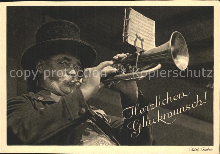 Trompeter Trompete Glueckwunsch