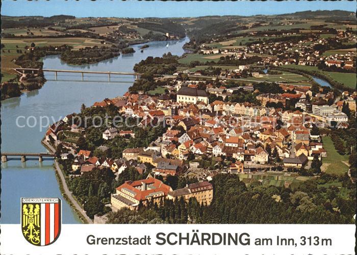 Schaerding Fliegeraufnahme Kuranstalt Barmherzigen Brueder