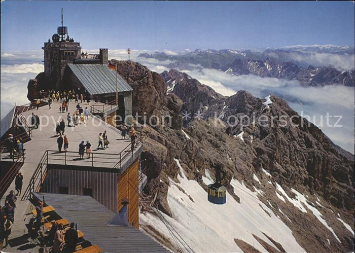 Zugspitze Gipfelstation Zugspitzbahn Aussichtsterrasse Gipfelseilbahn