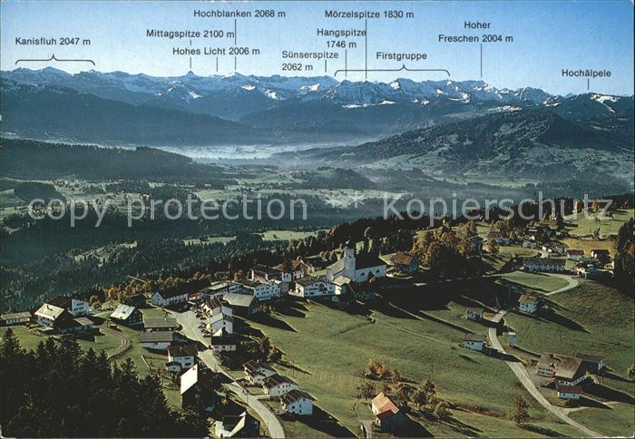 Sulzberg Vorarlberg Fliegeraufnahme Kanisfluh Mittagspitze Suenserspitze Hoher F