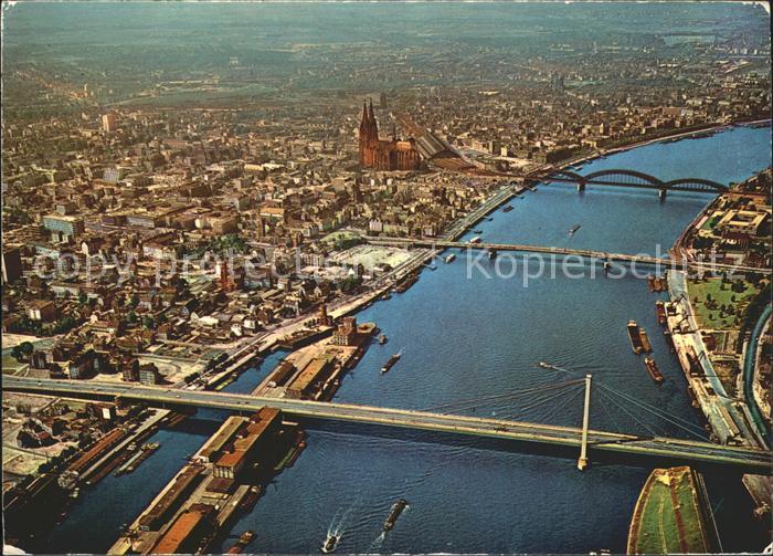 Koeln Rhein Dom Severinsbruecke Deutzer Bruecke