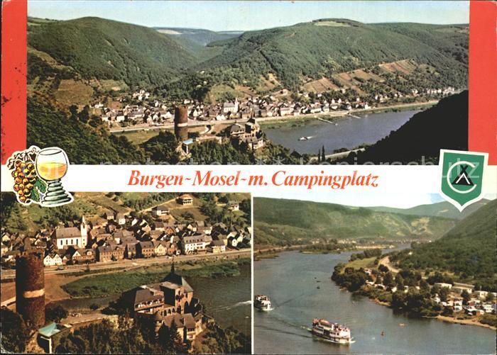 Burgen Mosel Campingplatz Burg Personenschiffahrt