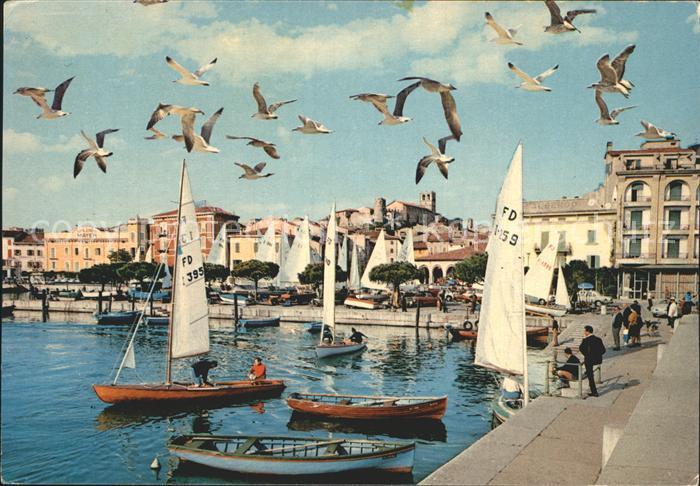 Desenzano Lago di Garda Hafen Moewe Segelboot