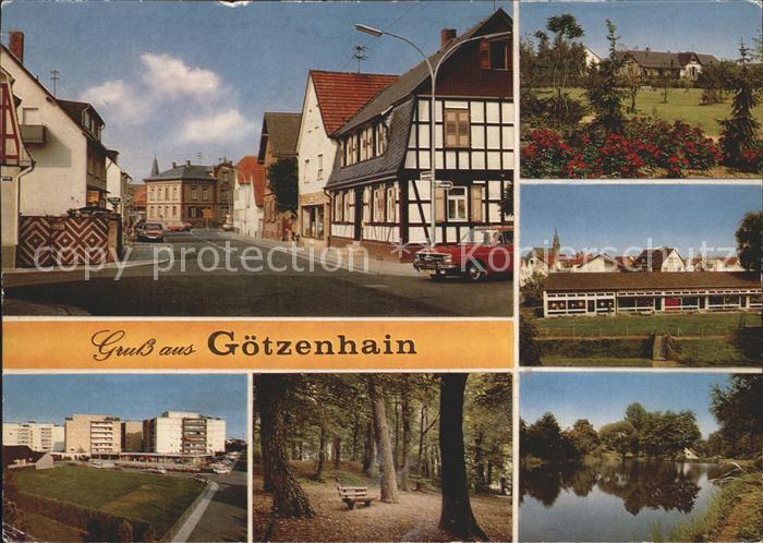 Goetzenhain Teich Gebaeude Strassenmotiv