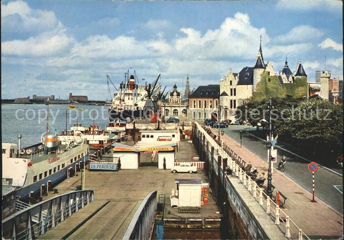 Antwerpen Anvers Flossbruecke Steen Hafenrundfahrt Flandria Booten