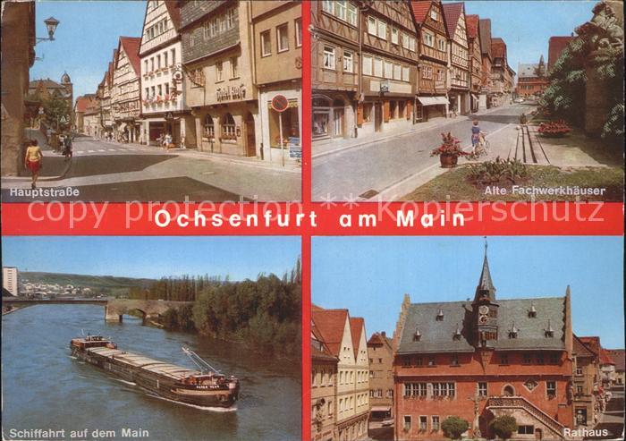Ochsenfurt Alte Fachwerkhaeuser Rathaus Schiffarht Hautpstrasse