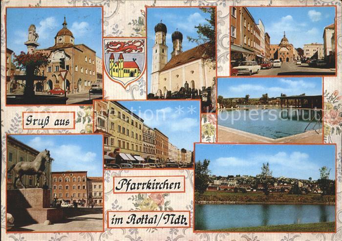 Pfarrkirchen Niederbayern Kirche Schwimmbad Statue