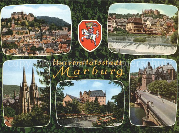 Marburg Lahn Schloss Muenster Bruecke