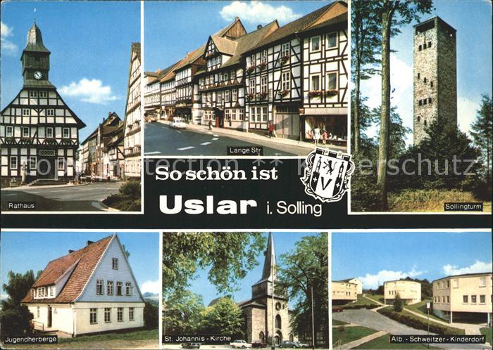 Uslar Solling Sollingturm Alb-Schweizer-Kinderdorf Lange Strasse St. Johannis-Ki