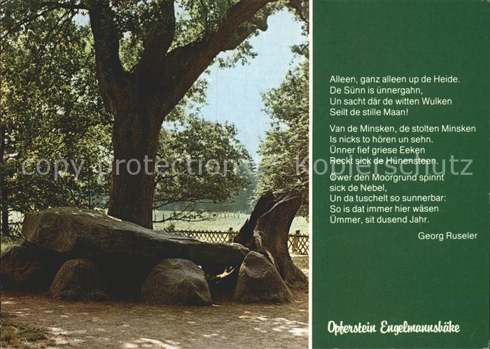 Endel Vechta Landgasthof und Ausflugslokal Engelmannsbaeke Opferstein