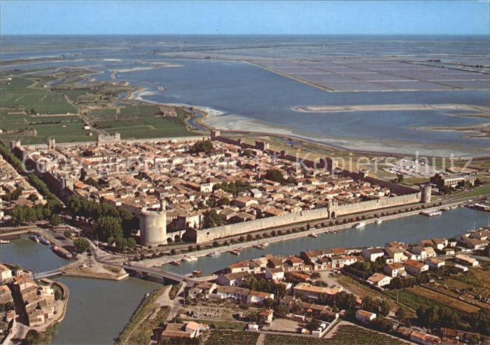 Aigues-Mortes Gard Fliegeraufnahme Cité de St. Louis