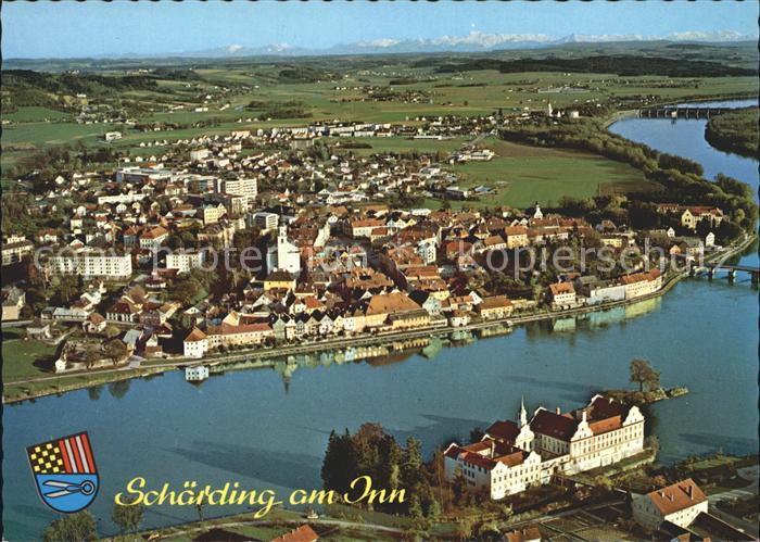 Schaerding Fliegeraufnahme Innpartie