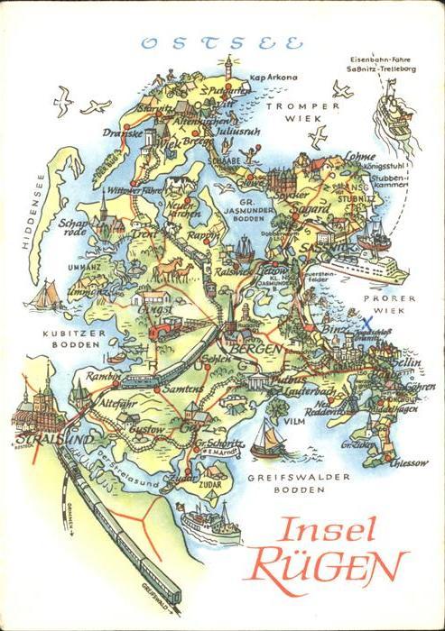 Insel Ruegen Lageplan