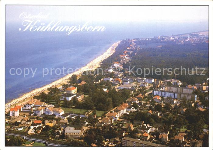 Kuehlungsborn Ostseebad Fliegeraufnahme mit Strand