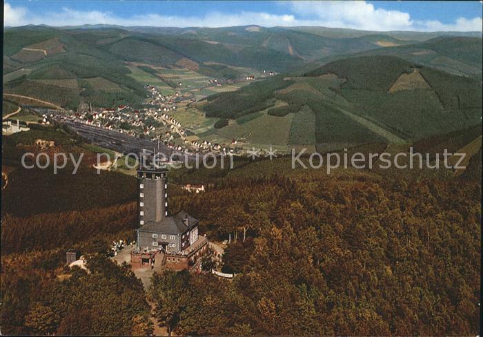 Hohe Bracht Fliegeraufnahme Aussichtsturm