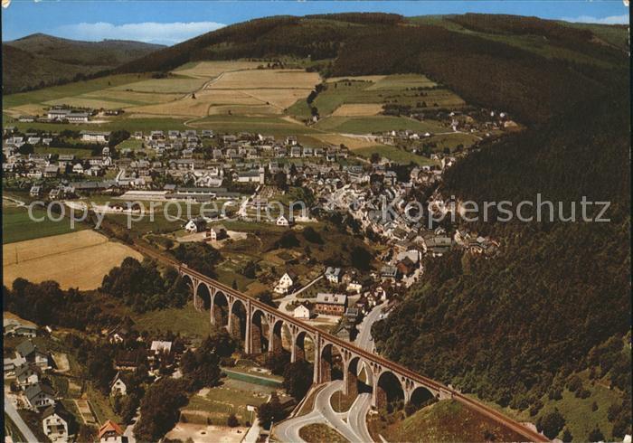 Willingen Sauerland Fliegeraufnahme mit Viadukt