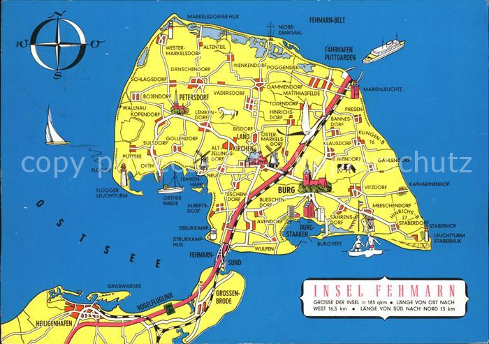 Insel Fehmarn Landkarte