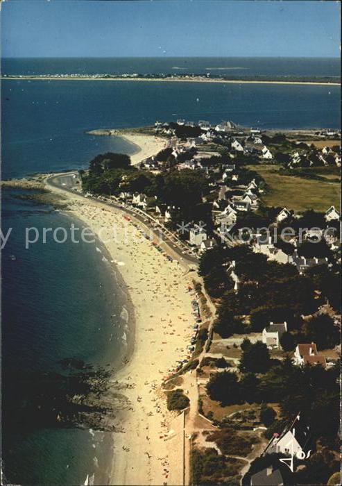 Carnac Morbihan Fliegeraufnahme mit Strand